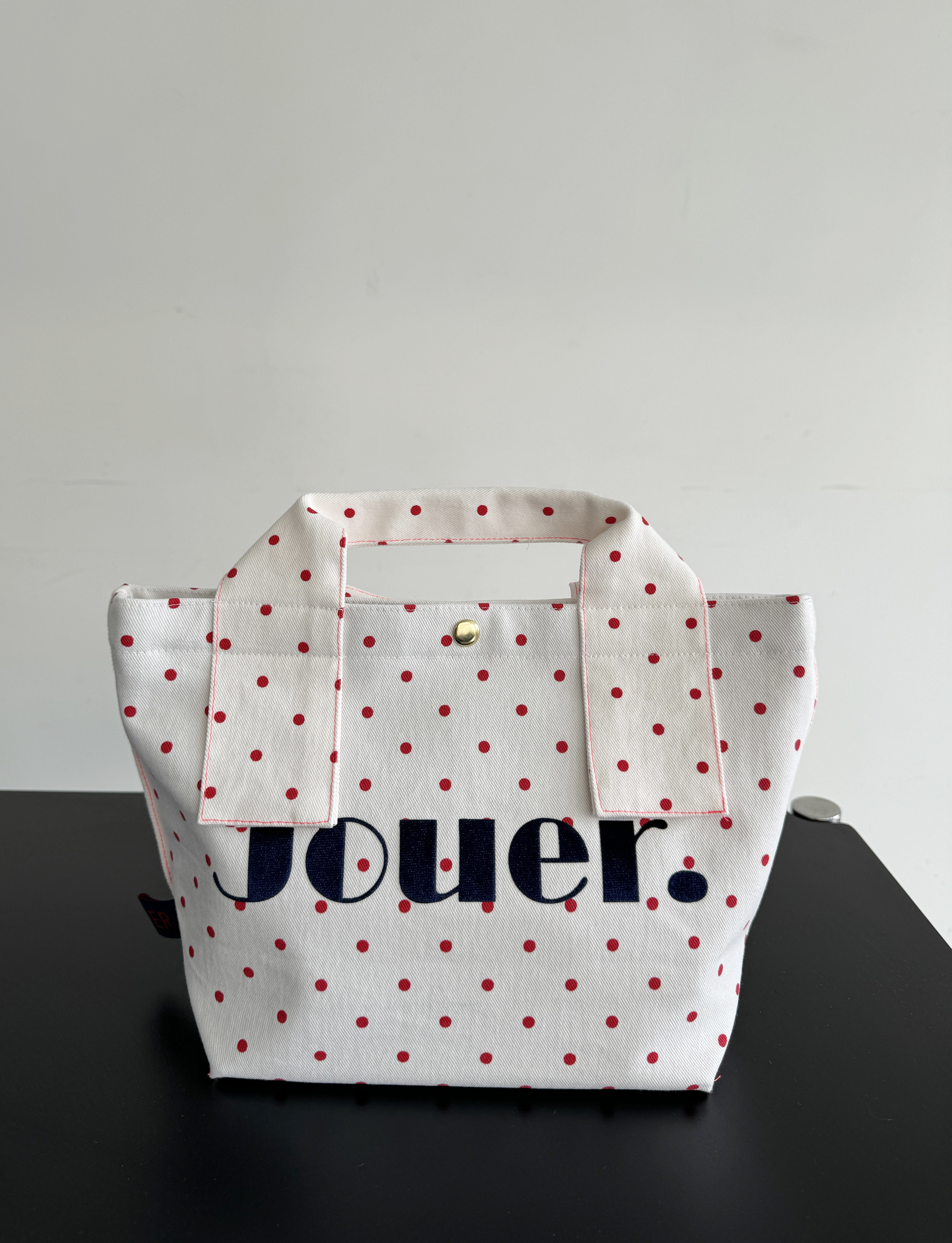 JOUER.쥬에  스몰 토트  레드도트 / 블랙도트