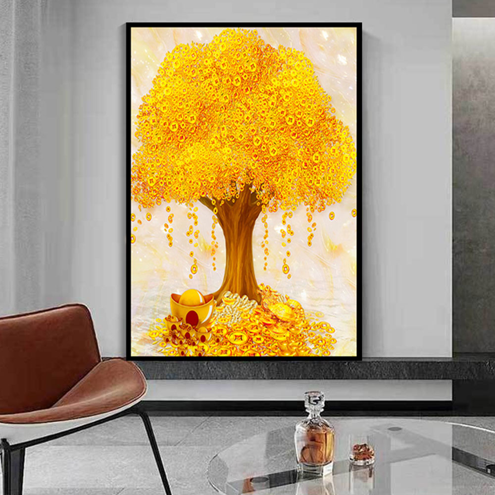 해바라기그림 돈들어오는 부자되는 그림 해바라기 사과 돈나무 사진 집들이선물 30x40 이미지 7
