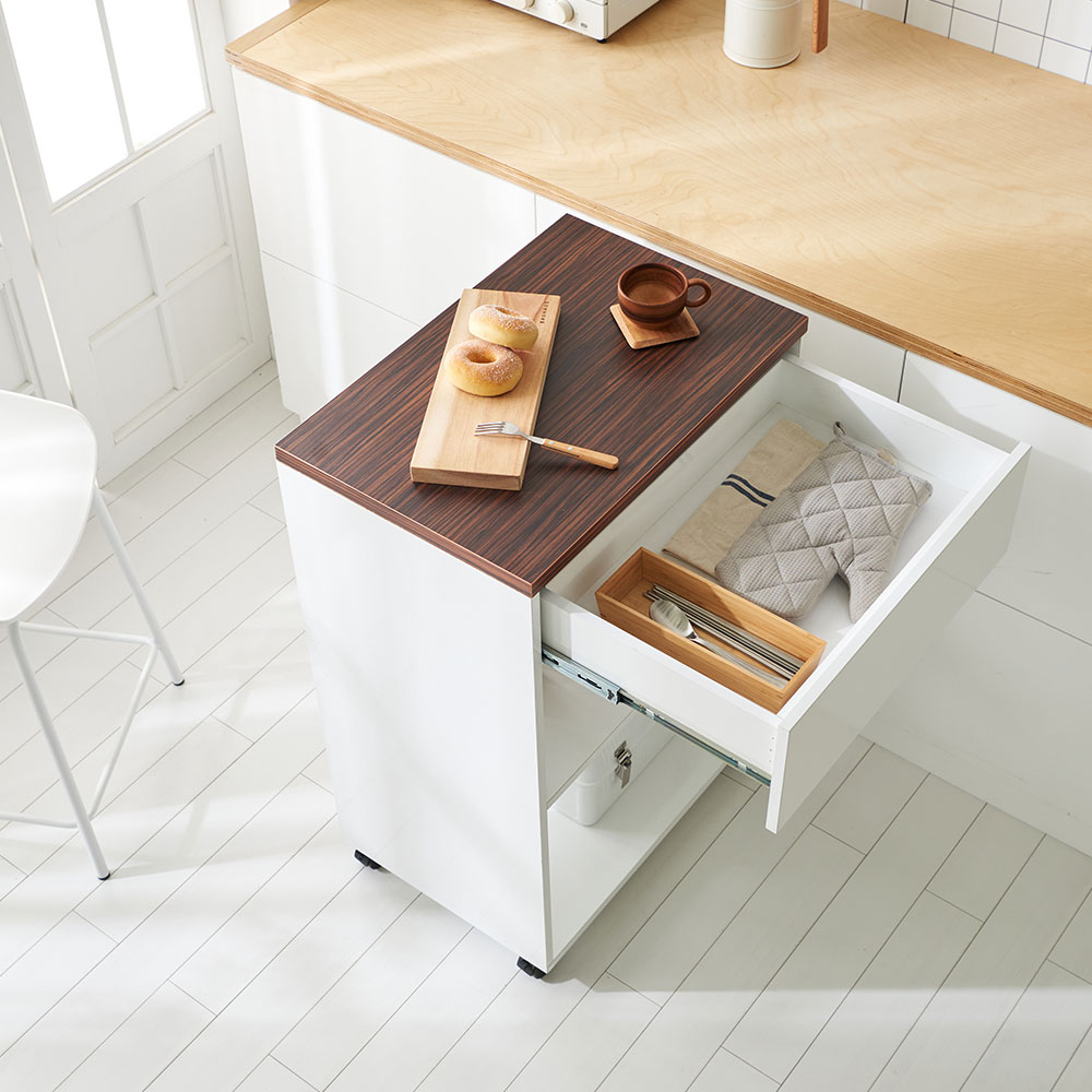 카라 이동식 미니 홈바 테이블 조리대 아일랜드식탁 공간활용