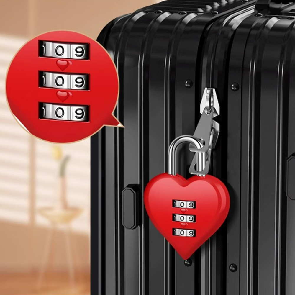 남산타워 하트 미니 자물쇠 커플 번호 다이얼 캐리어 사물함