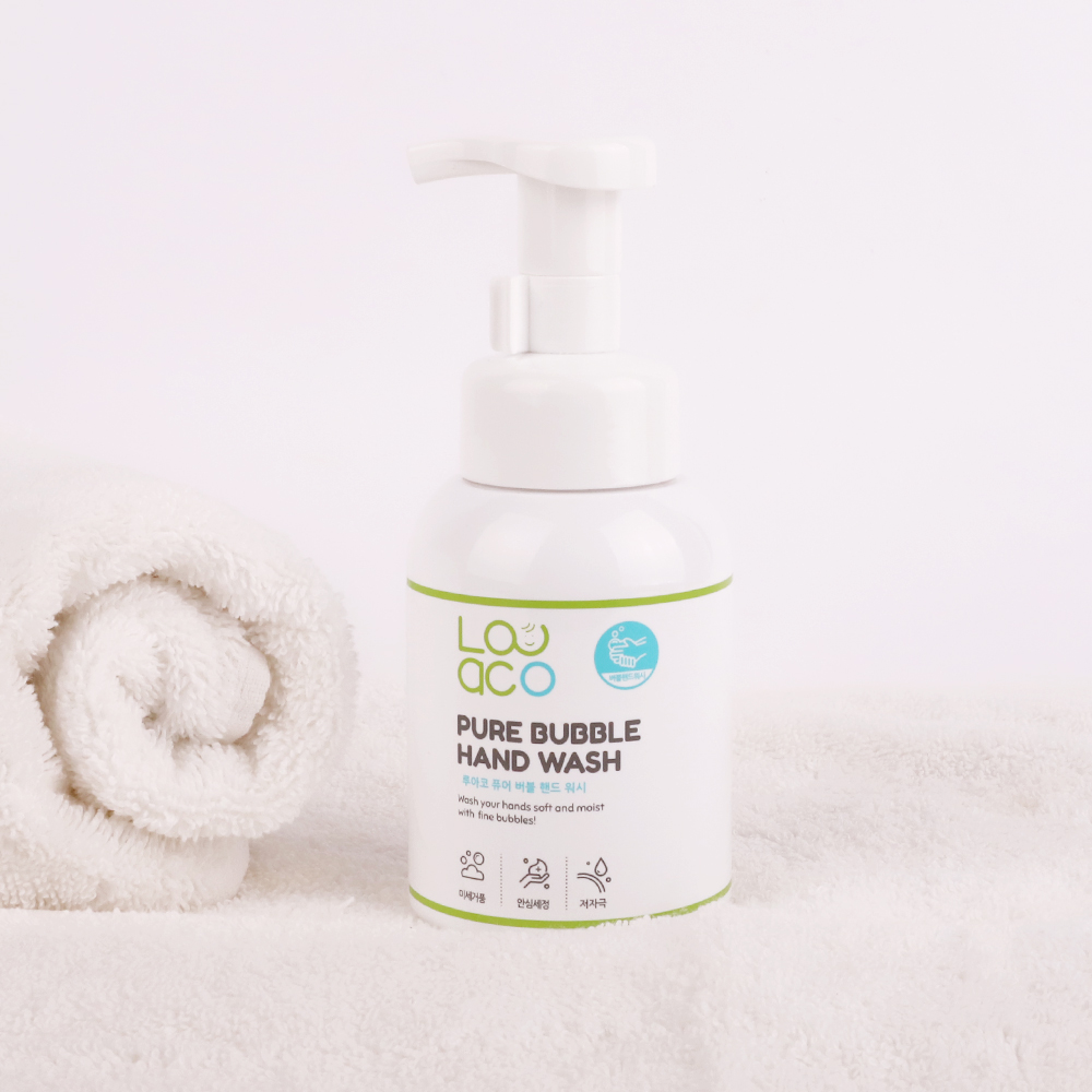 [대용량] 루아코 퓨어버블 핸드워시 거품형 아기 손세정제 본품 300ml 5개+리필 300ml 5개 - 상세 이미지 4