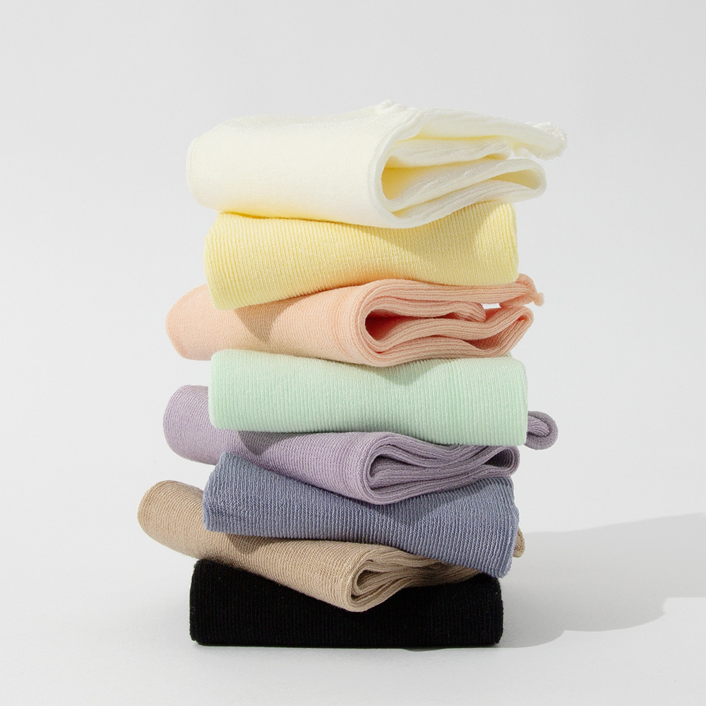 면 무압박 양말 무지 골지 긴목 장목 스타킹양말 시스루 레이스 흰 임산부