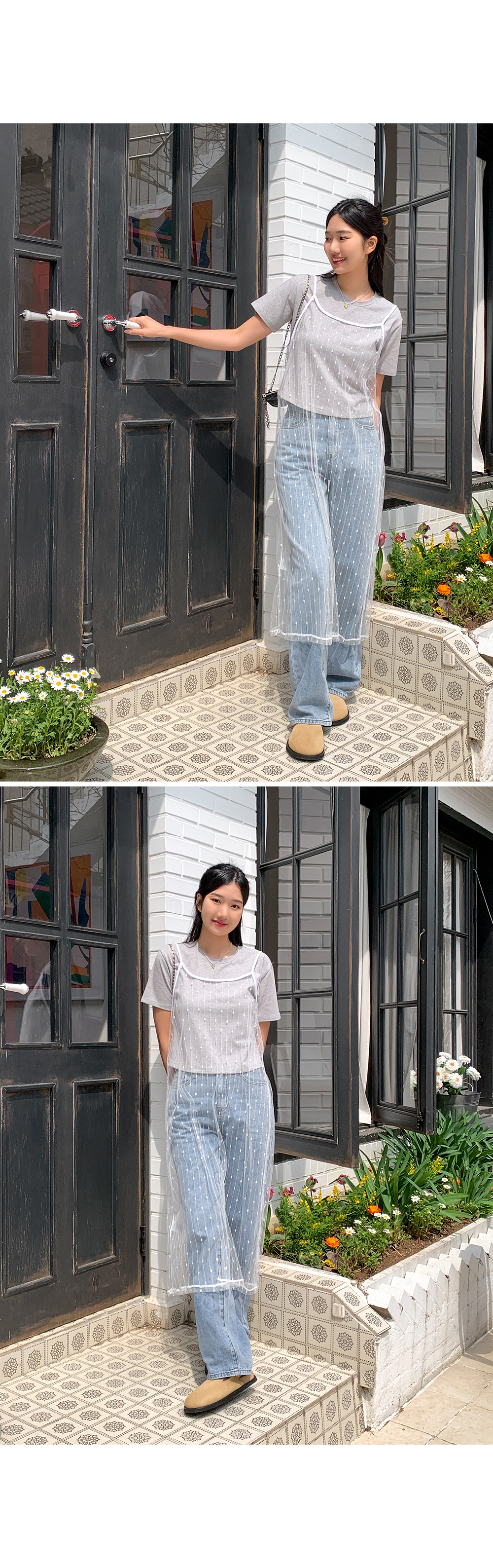 [기획] 빅사이즈 S-2XL 베드린 3기장[숏,기본,롱] 세미 와이드 히든 밴딩 데님 팬츠 청바지 상세 이미지 24