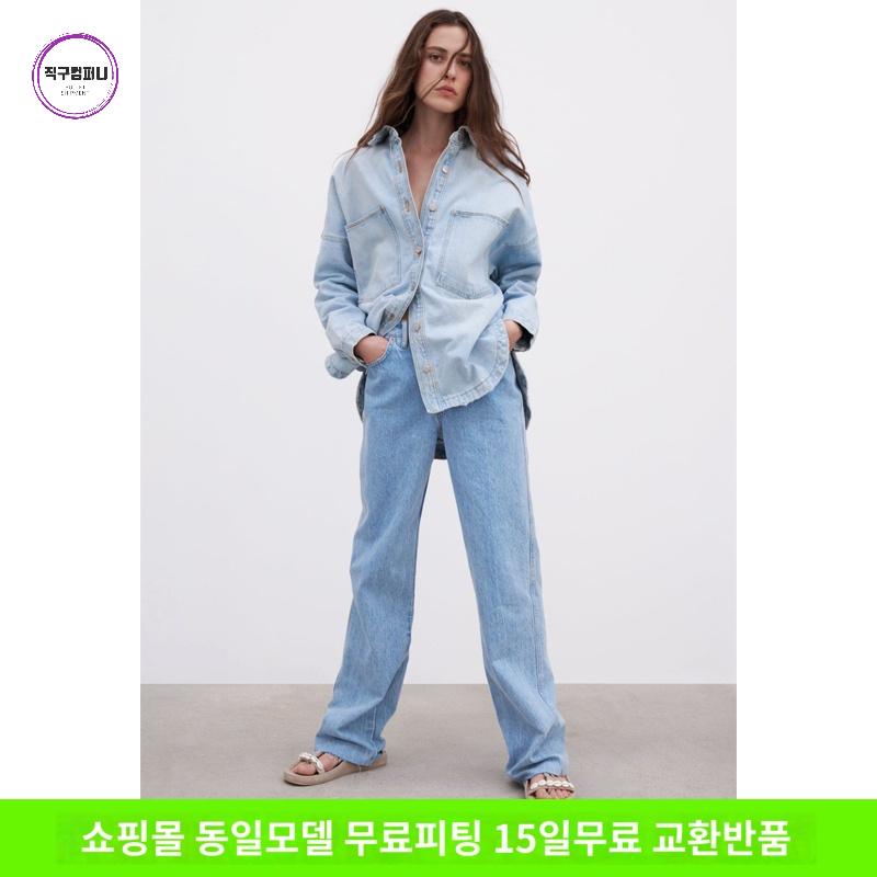 연청 오버사이즈 청남방 오버핏 청자켓 데님 셔츠 - 상품 이미지