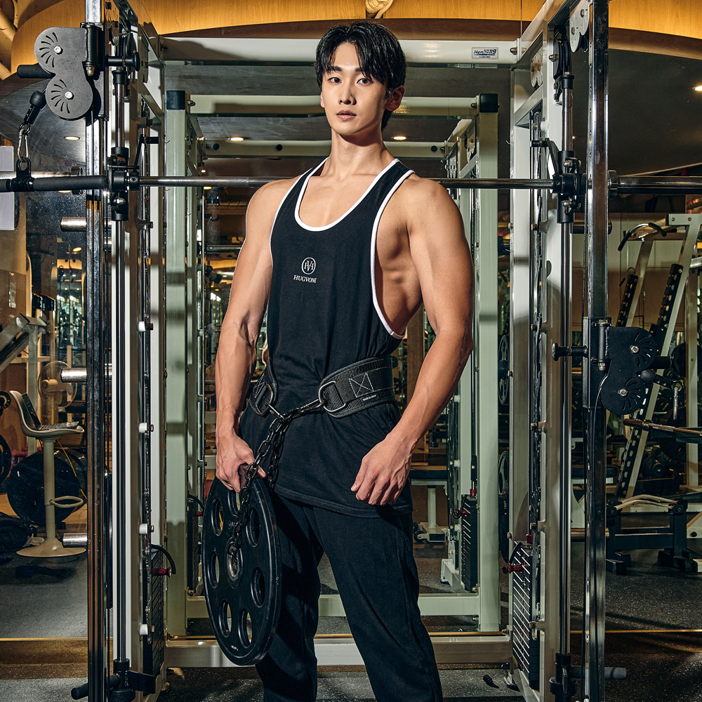 핏분 두꺼운 강철체인 200kg하중 딥 중량 벨트 원판걸이 - 메인 이미지