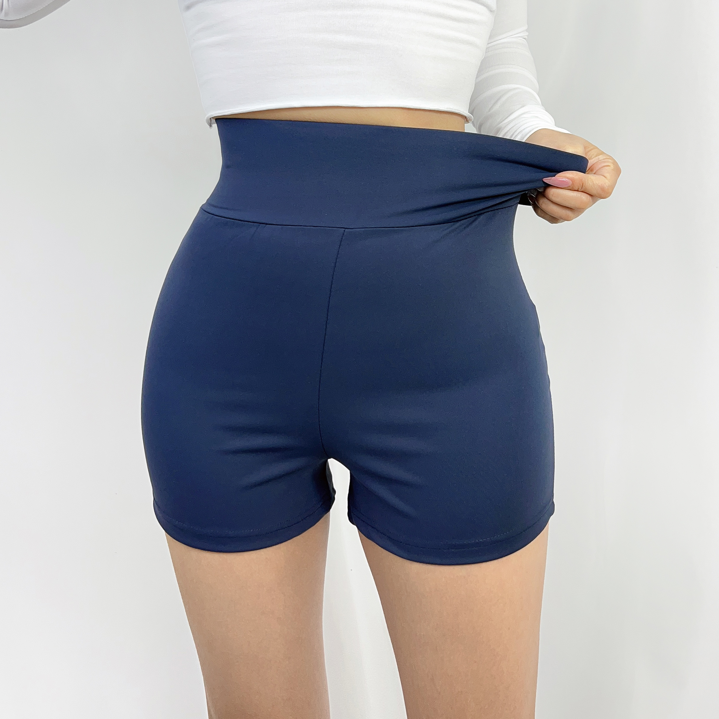 볼류머 워터 래쉬가드 텐션 밴딩 반바지 숏팬츠 (네이비/블랙) - 상세 이미지 3