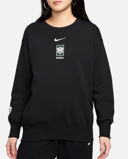 국내매장판 나이키 대한민국 플리스 오버사이즈 크루넥 스웻셔츠 SD3 FJ7837-010