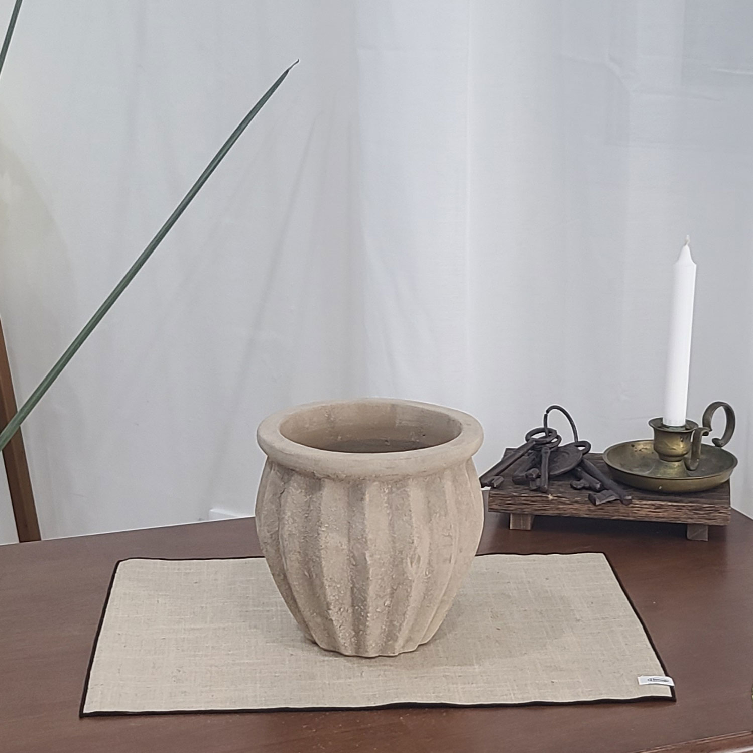 테라원 빈티지 아쿠아 토분 HN30407 14x18cm 플리츠단지 - 상세 이미지 3
