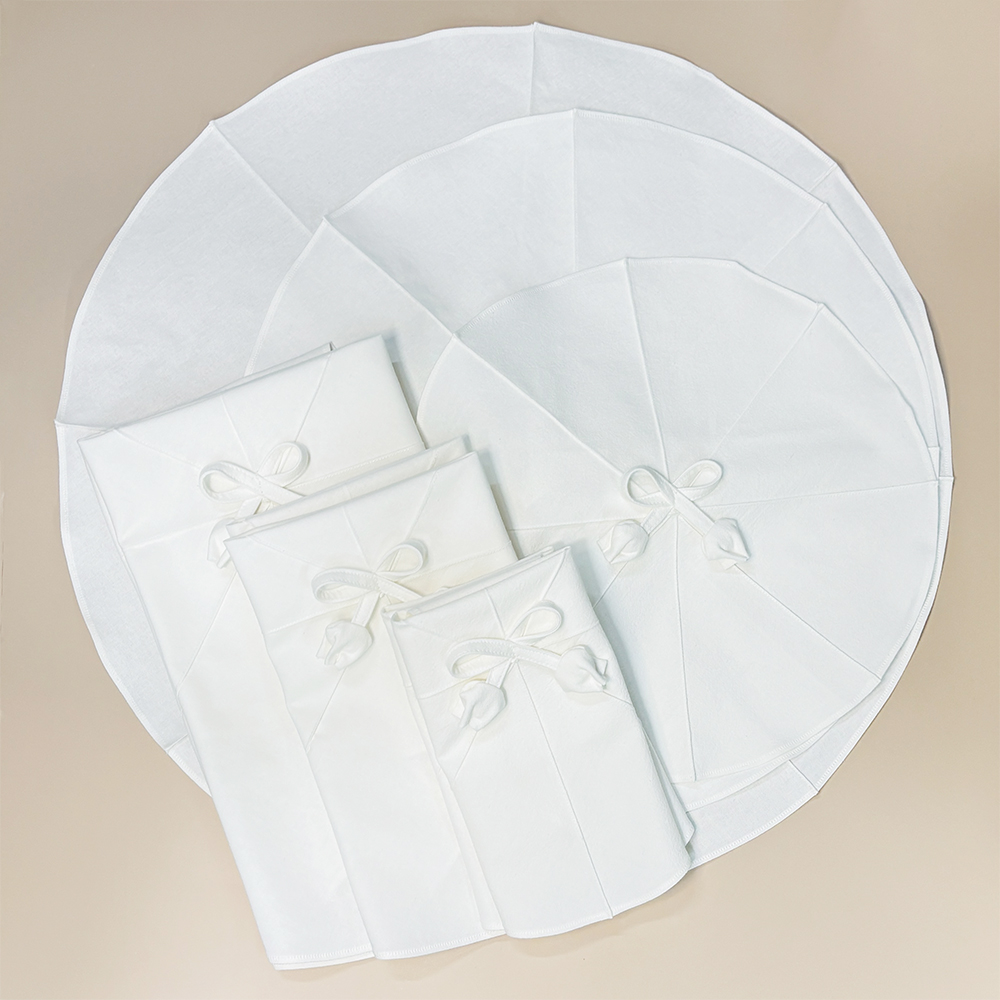 광목 연잎다포 지름 30cm 40cm 50cm 엄마의주머니 천아트반제품 - 상품 이미지