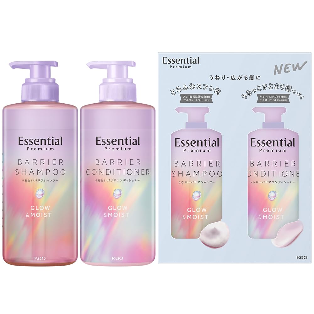 일본샴푸 에센셜 프리미엄 수분배리어 샴푸&컨디셔너 세트 (2타입)