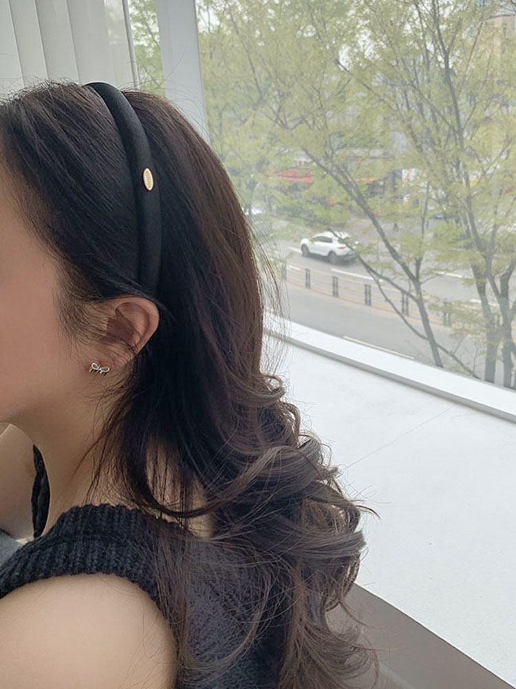 [자체제작] 볼륨 실키 슬림 헤어밴드 - 여성 실크 새틴 샤틴 슬림 얇은 머리띠
