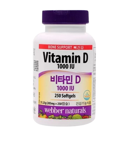웨버 네츄럴 비타민 D 205mgx 250캡슐 5개월분 - 상품 이미지