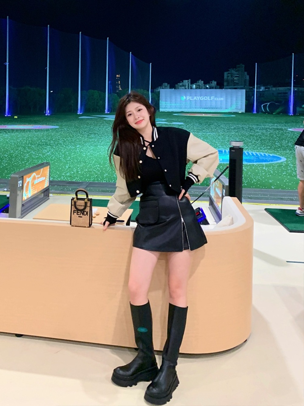 예능 놀던언니 5회 이지혜 가죽 자켓 레더 오버핏 바시티 - 상세 이미지 2