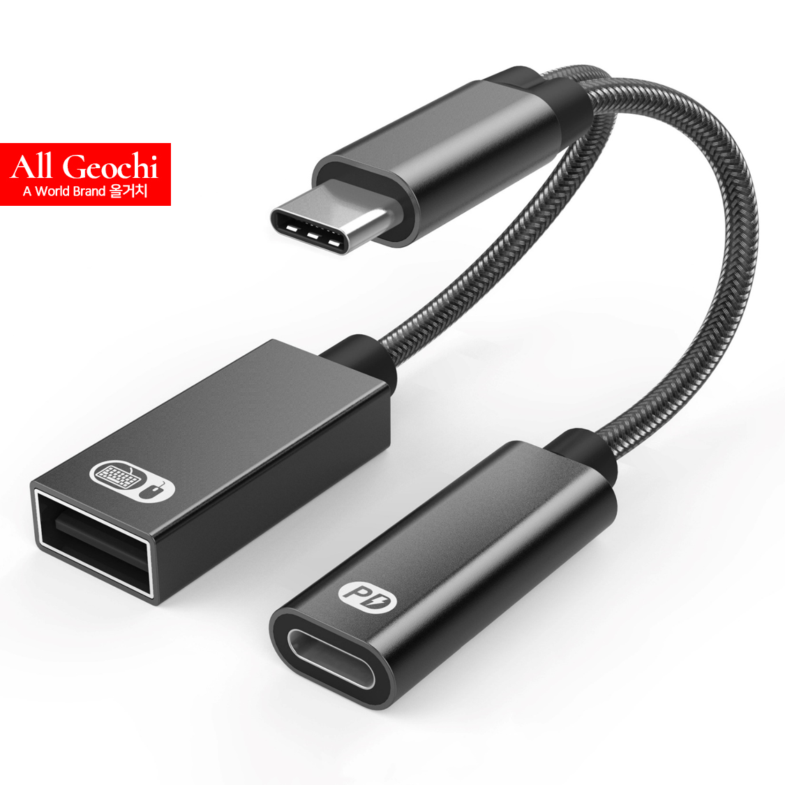 USB 2.0 OTG 연결 C타입 PD 60W 급속 충전 듀얼 젠더 아이패드 스팀덱 허브 - 상세 이미지 3