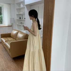 세라 브이넥 여름 민소매 롱 원피스 나시 뷔스티에 착용 후기 | 사이즈/핏 총정리 - 상품 이미지 1