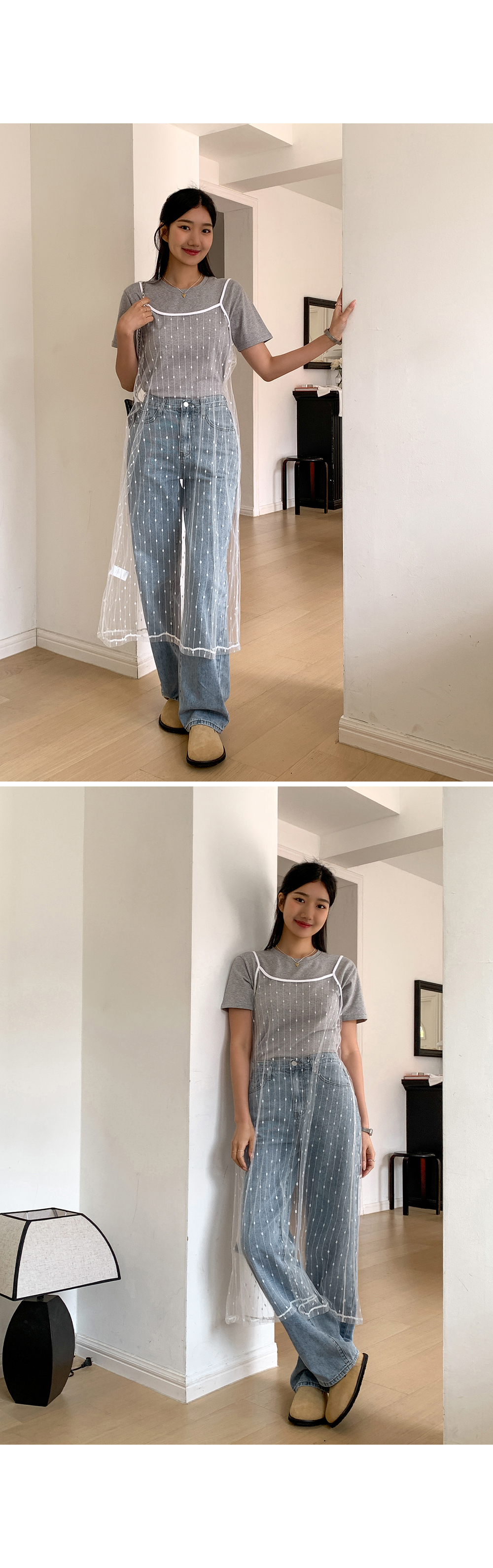 [기획] 빅사이즈 S-2XL 베드린 3기장[숏,기본,롱] 세미 와이드 히든 밴딩 데님 팬츠 청바지 상세 이미지 21