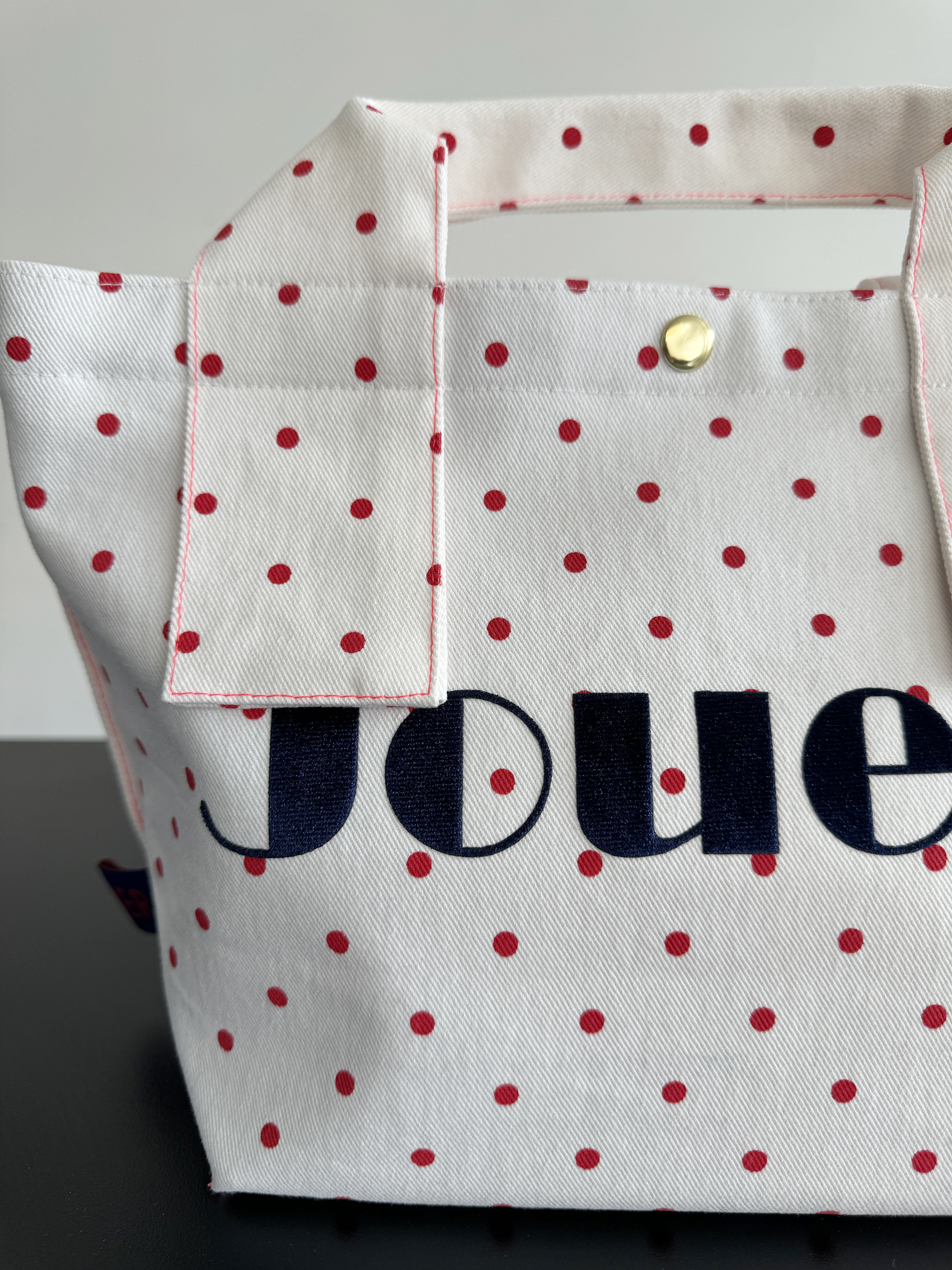 JOUER.쥬에  스몰 토트  레드도트 / 블랙도트 - 상세 이미지 3