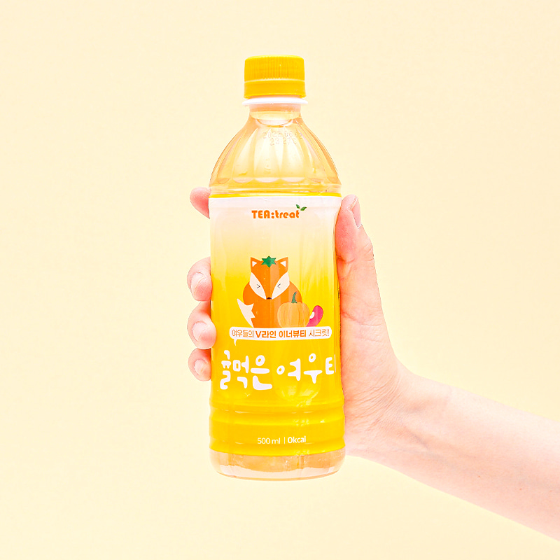티트리트 여우티 호박팥귤차 페트 500mL, 24개 - 상세 이미지 3