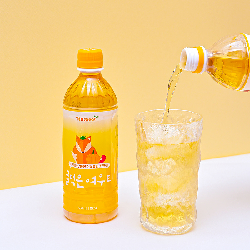 티트리트 여우티 호박팥귤차 페트 500mL, 24개 - 상세 이미지 2