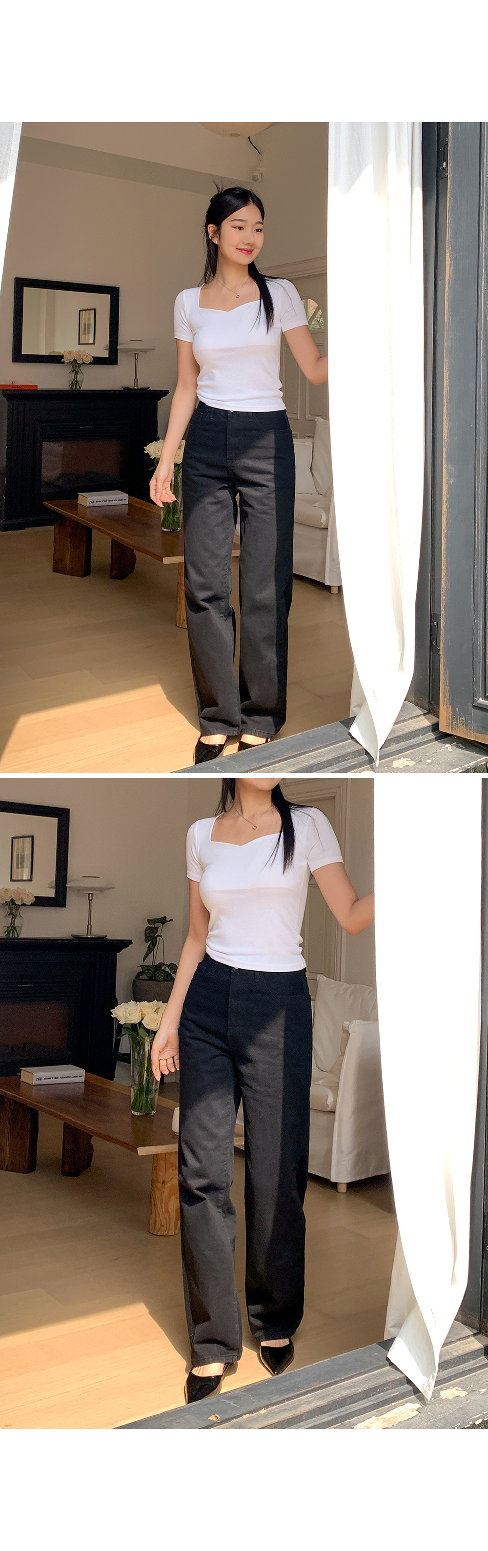 [기획] 빅사이즈 S-2XL 베드린 3기장[숏,기본,롱] 세미 와이드 히든 밴딩 데님 팬츠 청바지 상세 이미지 27