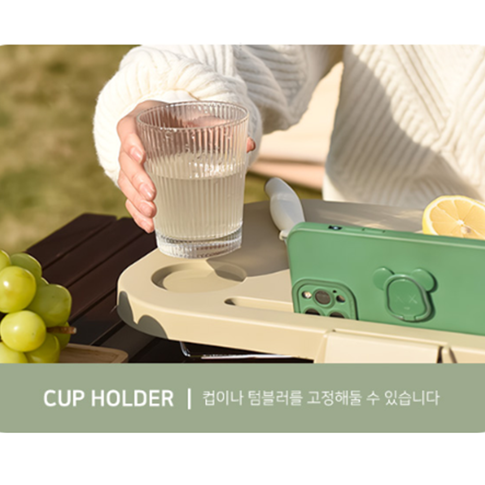 소풍바구니 캠핑 접이식 좌식 사이드 미니보조테이블 폴딩바스켓 - 상세 이미지 5