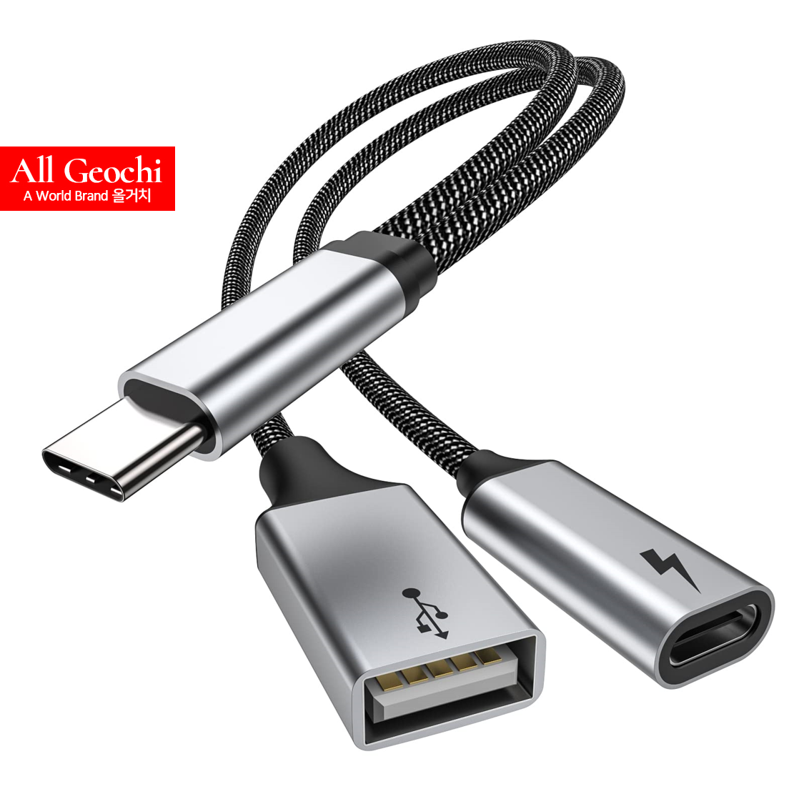 USB 2.0 OTG 연결 C타입 PD 60W 급속 충전 듀얼 젠더 아이패드 스팀덱 허브 이미지 7