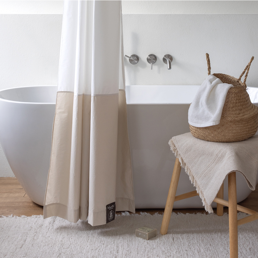 원세븐나인 리사이클 샤워커튼 크림베이지