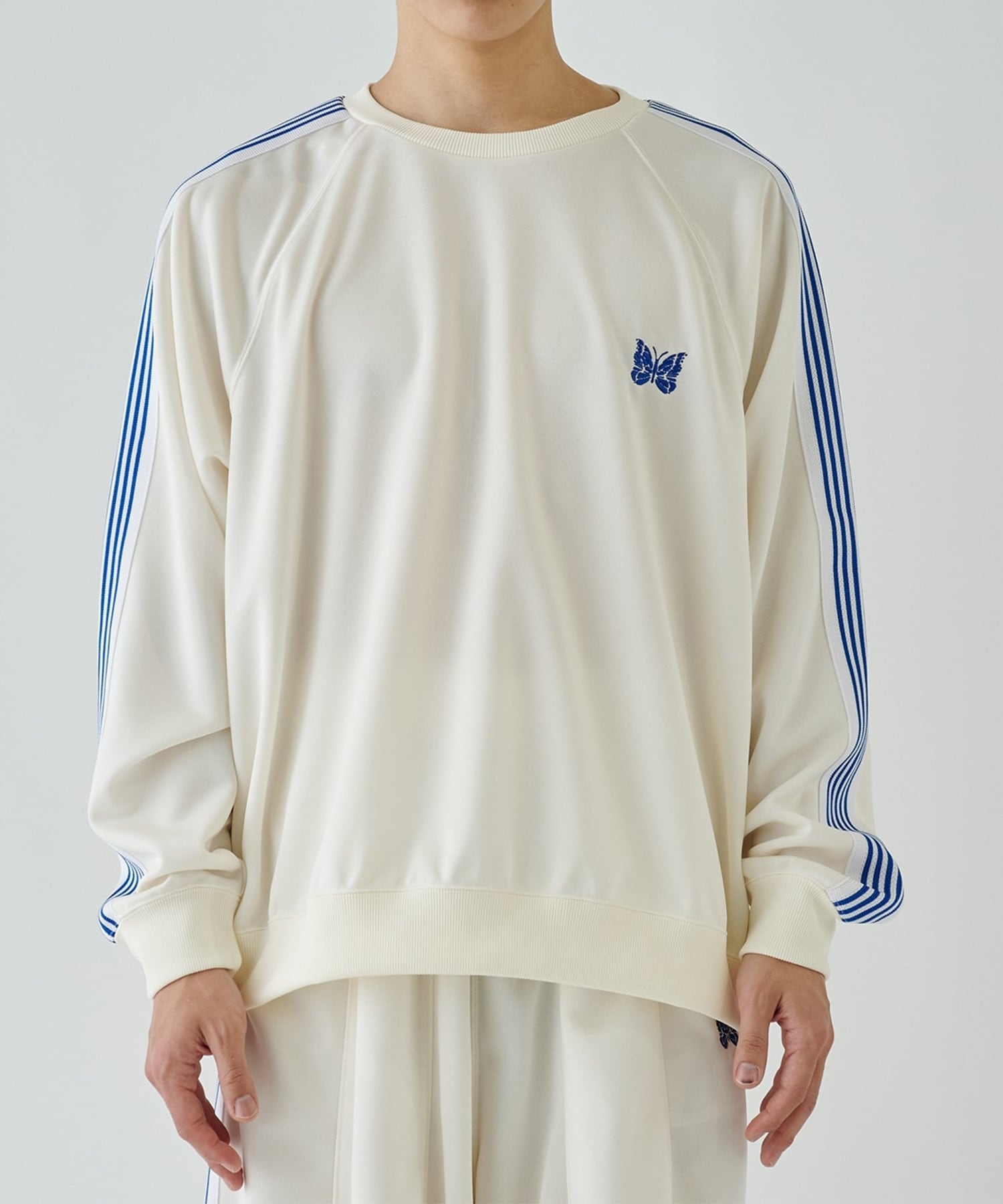 NEEDLES 니들스 × STUDIOUS 별주 트랙 L/S 크루넥 티셔츠 24SS - 상품 이미지