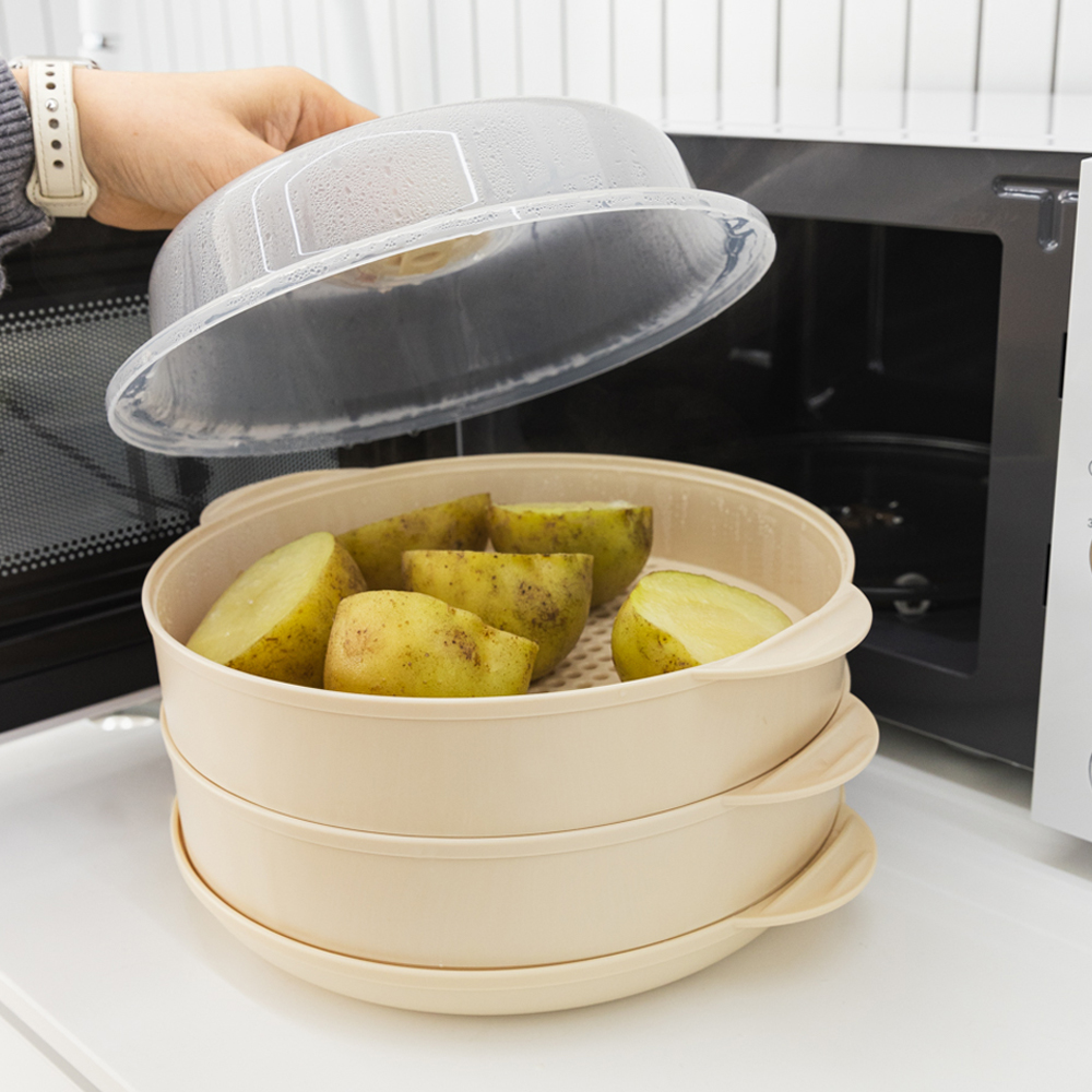 국산 2단 전자레인지 찜기 세트 전자렌지용 계란찜기 만능찜기