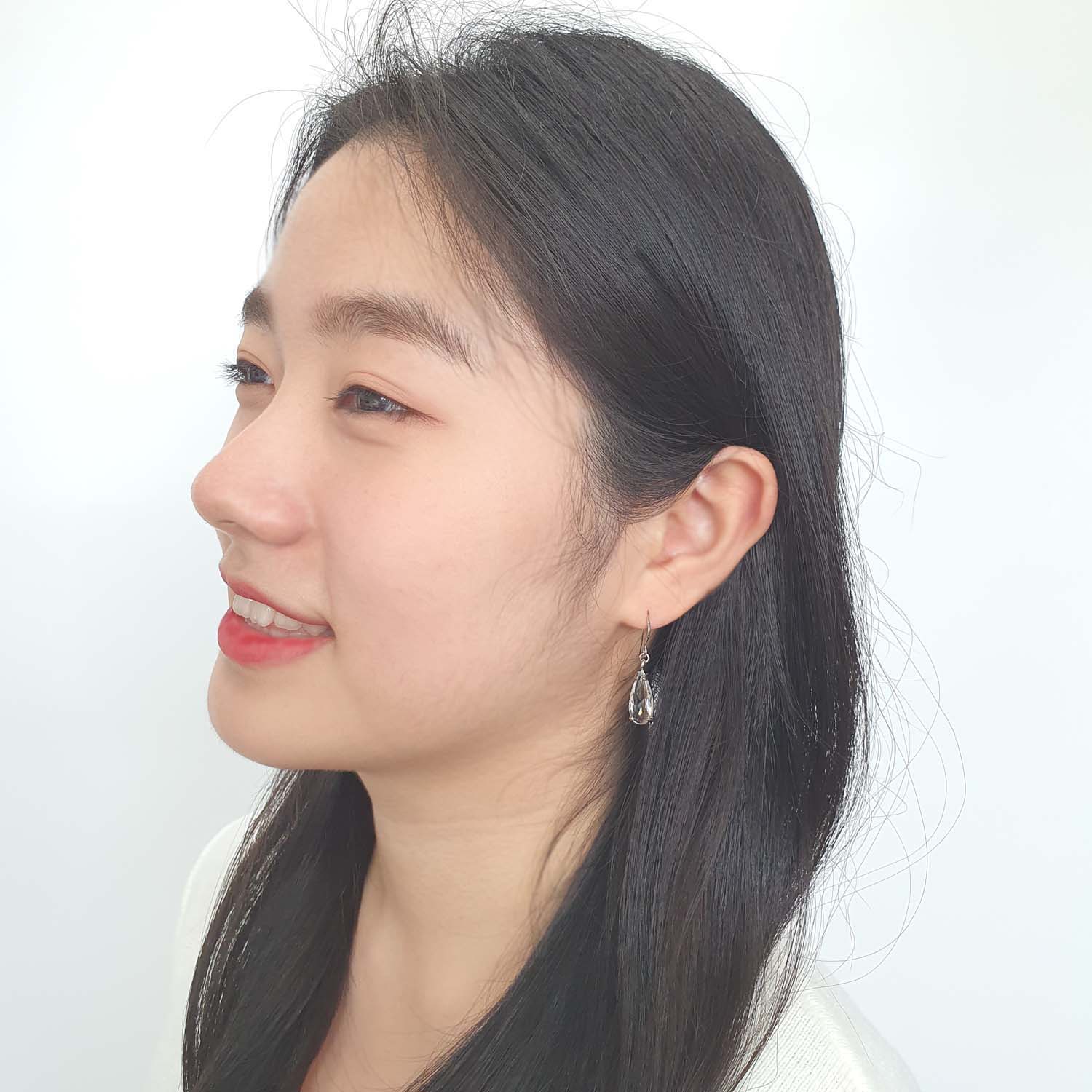 야랑쥬얼리 Crystal 드롭 훅 귀걸이 - 상세 이미지 5