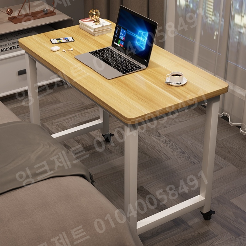 바퀴달린 책상 멀티 테이블 보조 공부상 화이트 컴퓨터 - 상세 이미지 4