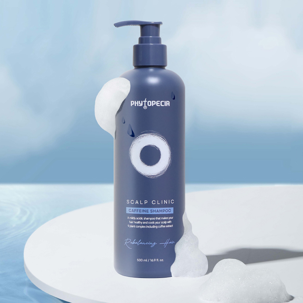New 피토페시아 샴푸 500ml 탈모증상완화기능성 두피 클리닉 약산성 카페인 샴푸 이미지 3
