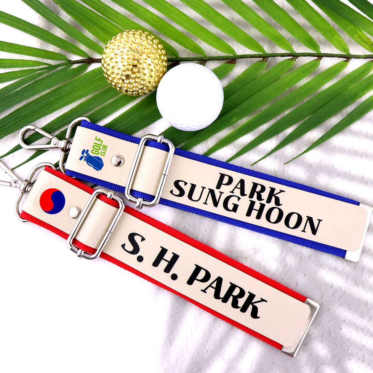온더 레더 골프 네임택 보스턴백 캐디백 가방 이름표 네임텍 L형 이미지 1