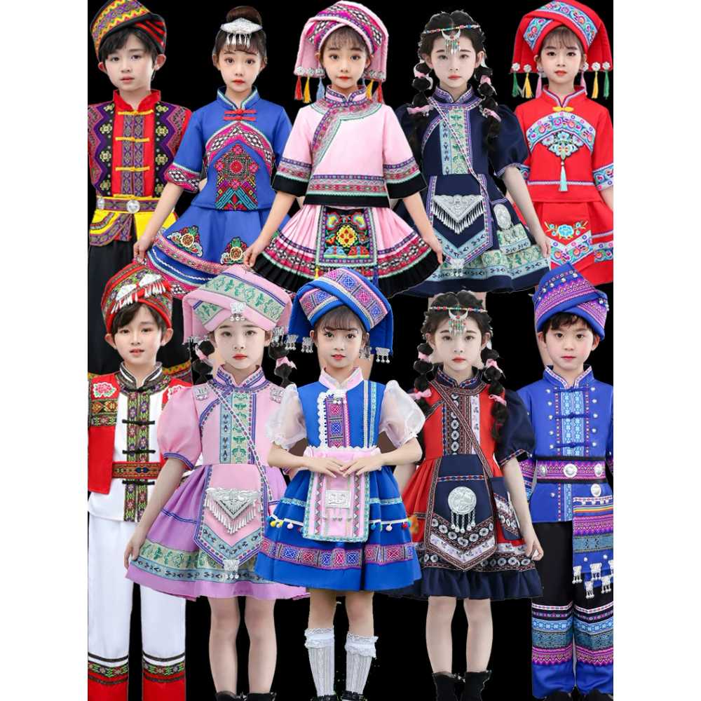 어린이 키즈 주니어 코스튬 소수 민족 의상 여아 남아 코스튬 - 상세 이미지 3