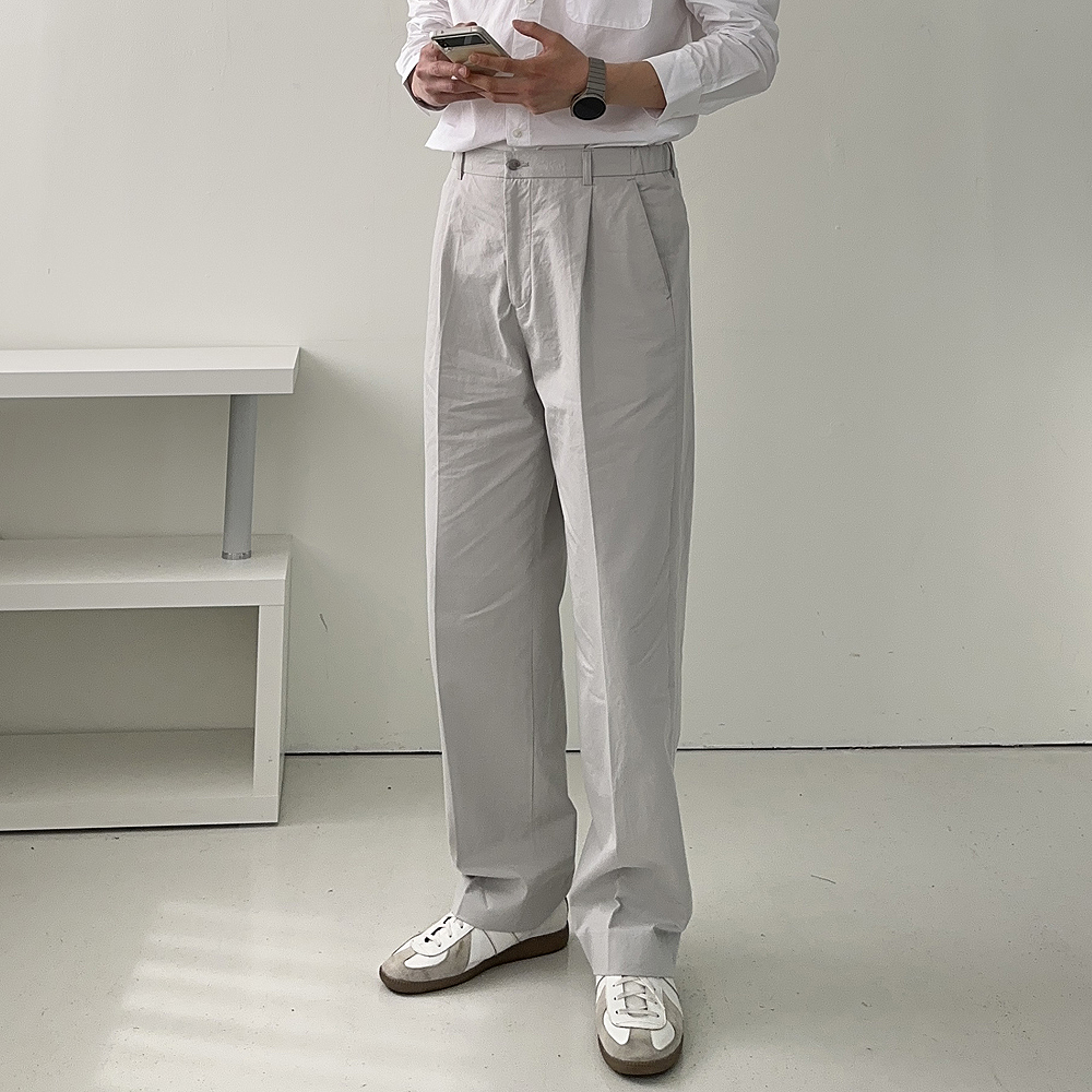 남자와이드팬츠 30수 통큰 밴딩팬츠 남자면바지 - 상세 이미지 3