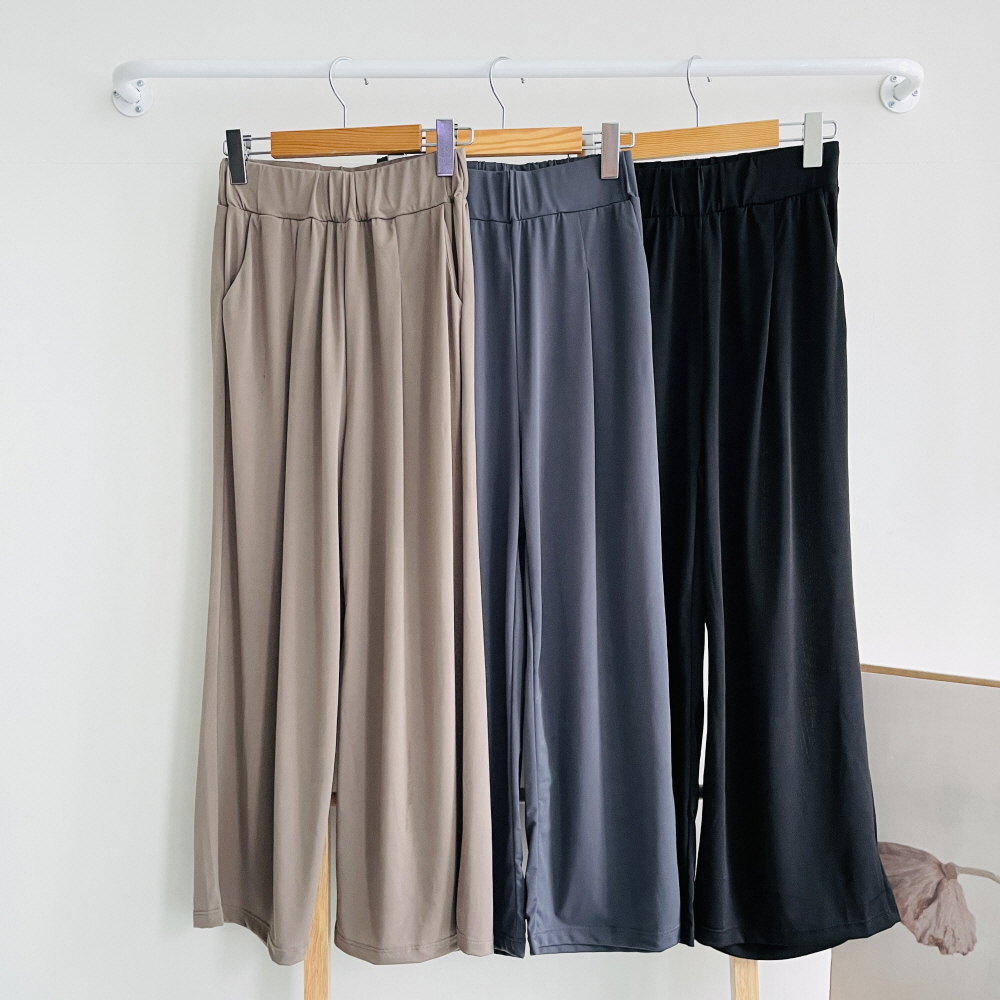 냉장고바지 핀턱와이드팬츠 키작녀바지 큐롯팬츠 여름통바지