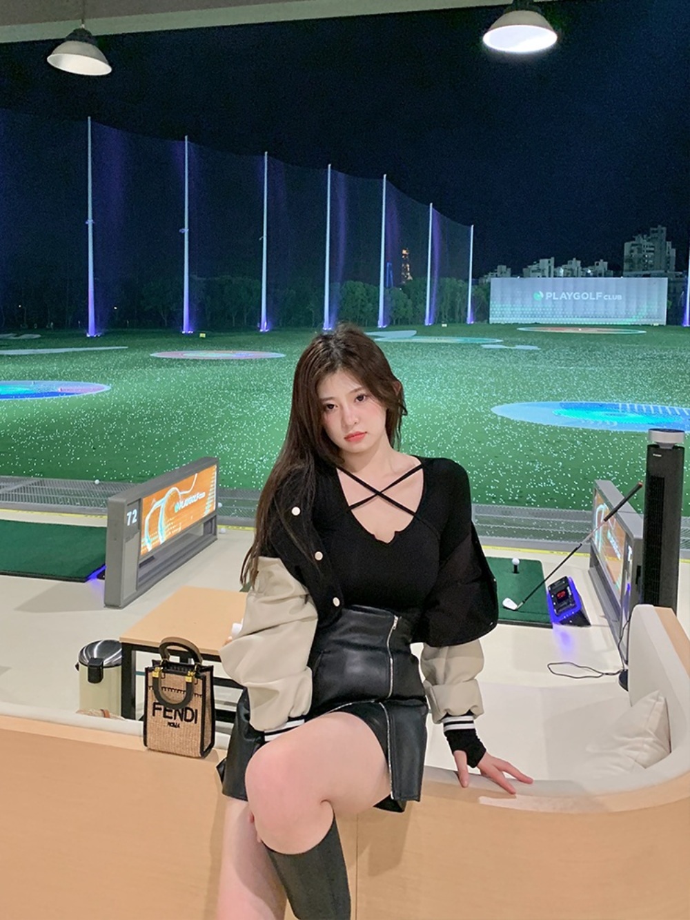 예능 놀던언니 5회 이지혜 가죽 자켓 레더 오버핏 바시티 - 상세 이미지 4