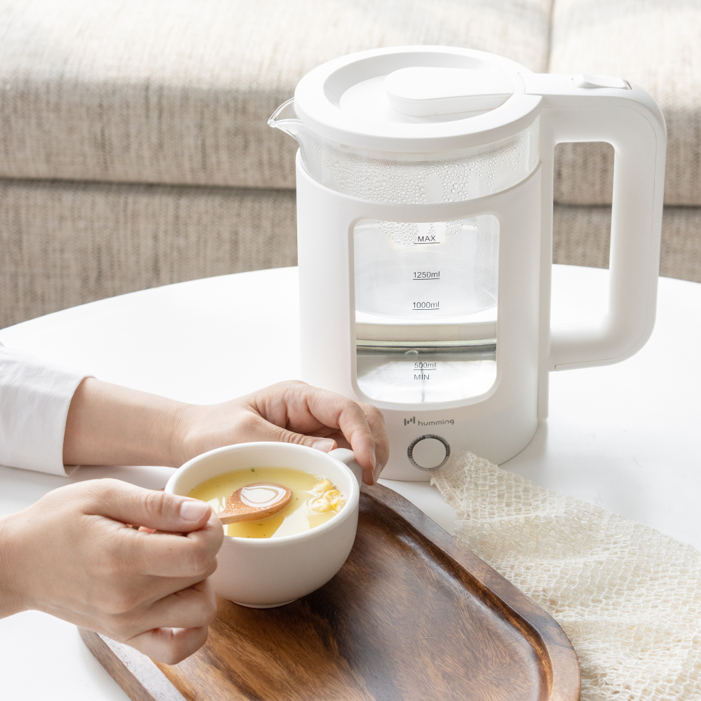 허밍 대용량 전기 유리포트 티포트 무선포트 HMK-GP2206W 