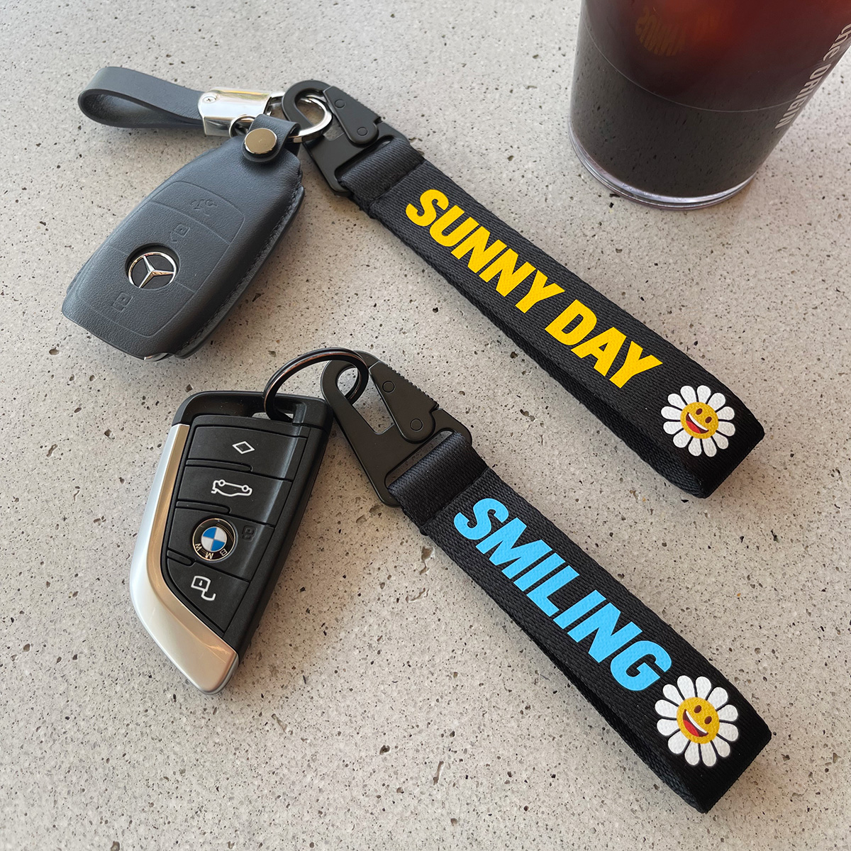 밀리터리 블랙에디션 스트랩 키링 자동차 키체인 제작