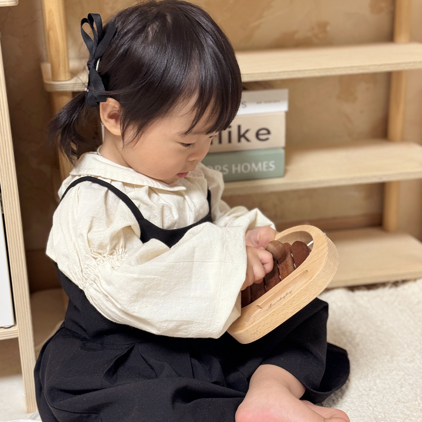 아카시아봉봉 원목교구 두드리기 나무 장난감 아기선물 미니악기 북 - 상세 이미지 2