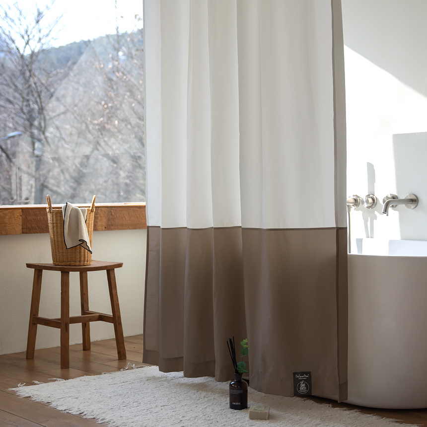 원세븐나인 리사이클 샤워커튼 애쉬브라운