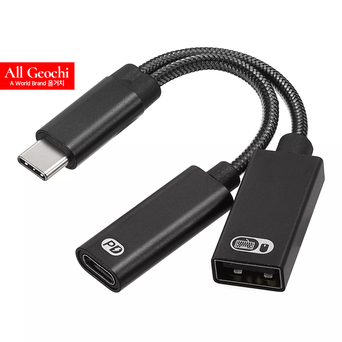 USB 2.0 OTG 연결 C타입 PD 60W 급속 충전 듀얼 젠더 아이패드 스팀덱 허브 - 상세 이미지 2