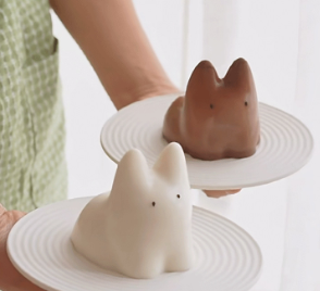 화이트펭귄 실리콘푸딩틀 SET (토끼 고양이 오리 푸딩틀) 푸냥이 이미지 6