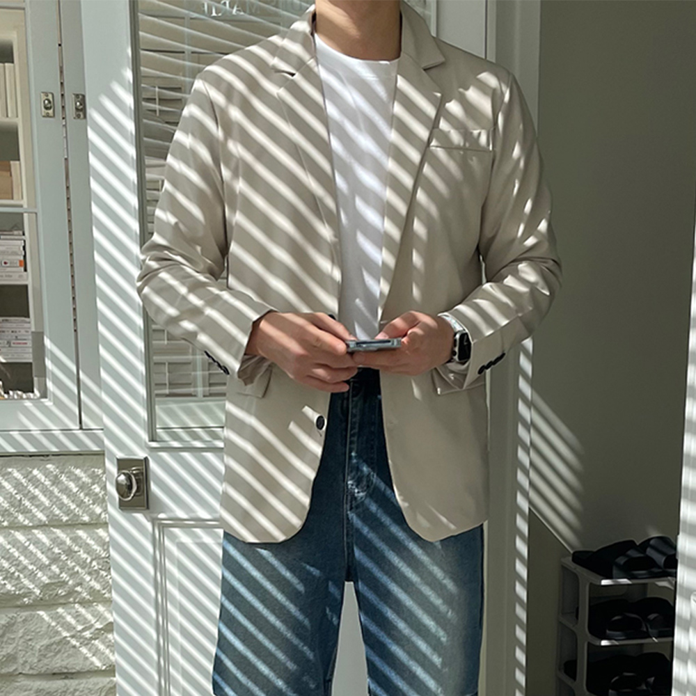 남성여름자켓 콤비자켓 남자마이 블레이저 - 상세 이미지 2