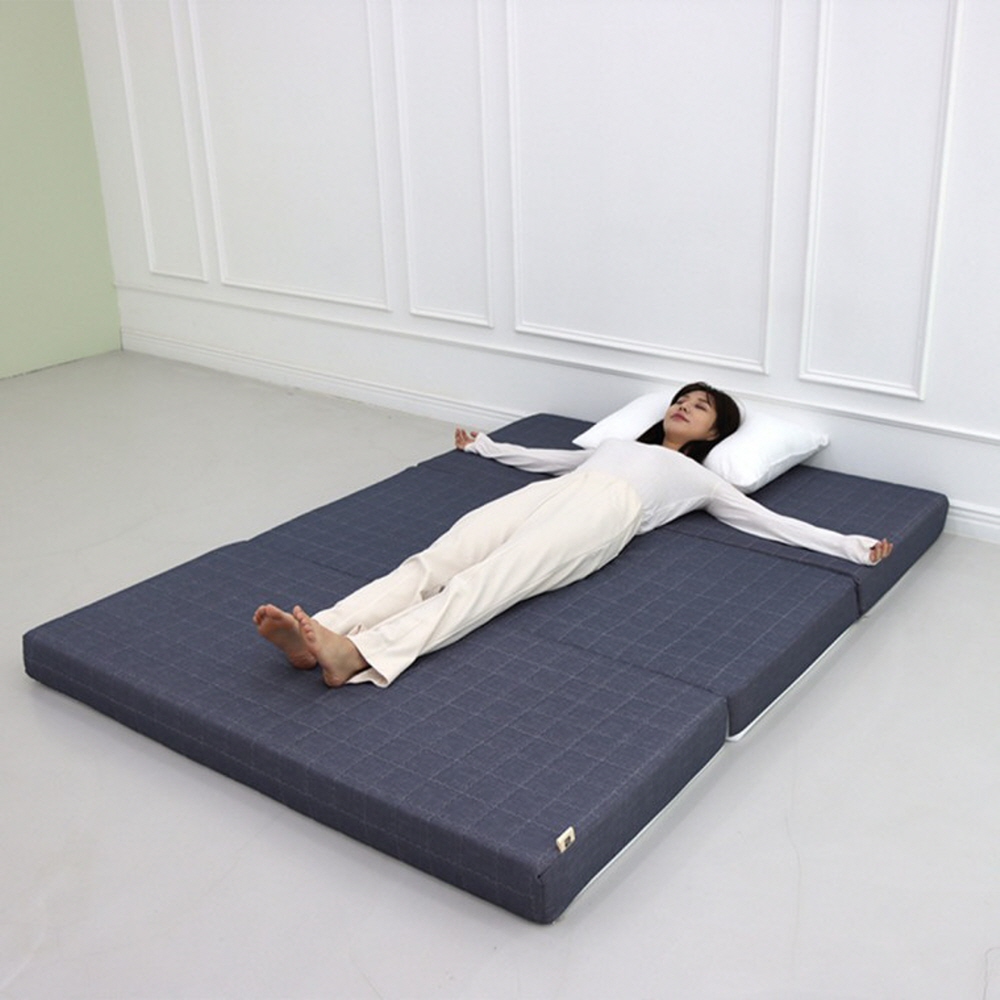 디스크환자 매트리스 잠솔솔 접이식 매트릭스 토퍼 허리안아픈 3단 7cm 순면 싱글