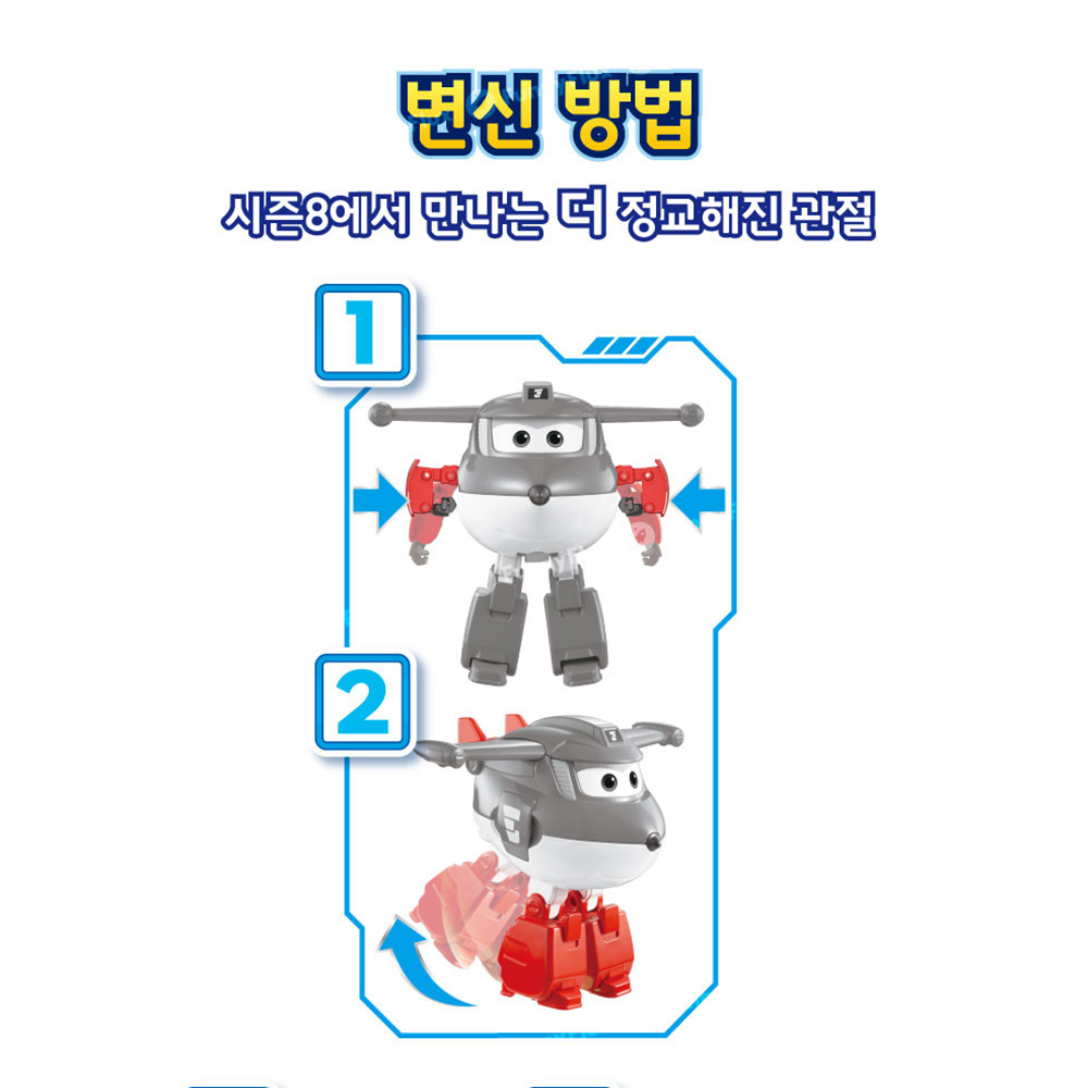 출동 슈퍼윙스 일렉트릭 히어로즈 변신 호기 로봇 남자아이 장난감 크리스마스 선물 스티커세트 - 상세 이미지 4