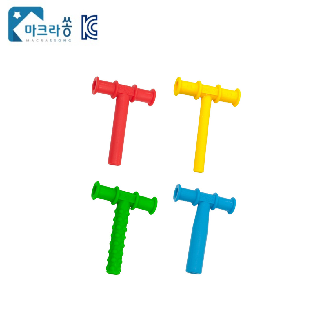 마크라쏭 츄잉 튜브 T형 구강 추구 감소 턱 운동 언어치료 감각통합 연하 삼킴 씹기 유아 아동 교구 - 상세 이미지 3