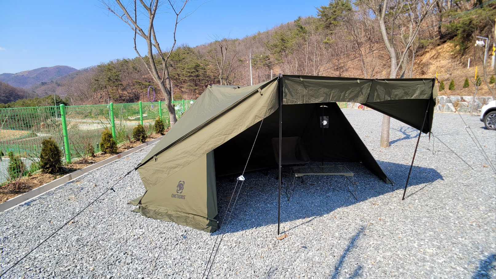 원티그리스 록쉴드 부시크래프트 캠핑 쉘터 A형텐트 2인용 코튼 TC면