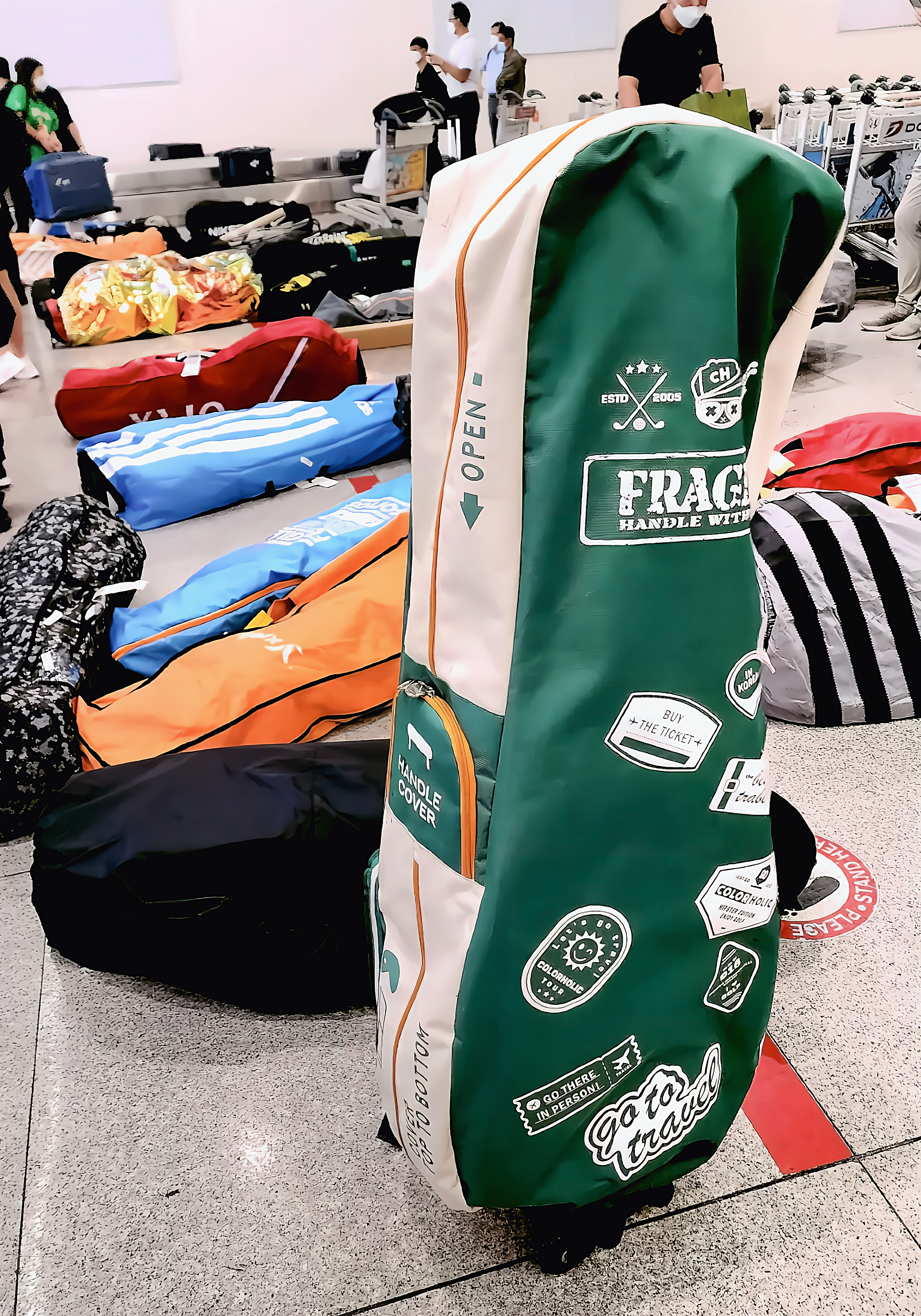 컬러홀릭 골프백 항공커버 골프 여행용 씌우는 항공백커버