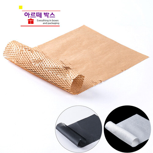 A 종이완충제 종이뽁뽁이 종이에어캡 충전재 벌집포장지 크라프트 10장 50x25cm - 상품 이미지